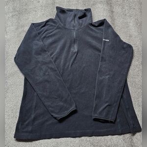 Columbia Women Sweater Black Size Large Quarter-Zip Fleece Pullover Sportswear